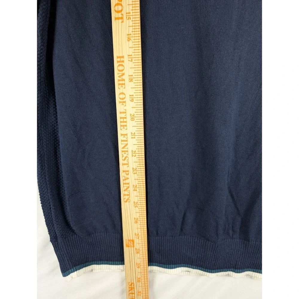 PUMA Arnold Palmer AP Knit 1/4 Zip Large Navy Blue Golf Sweater Pullover
